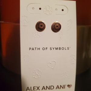 Alex And Ani Rosegold Cosmic Balance earrings